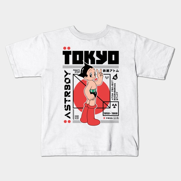 atom boy tokyo project Kids T-Shirt by Playground